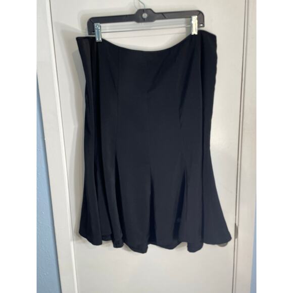 Lane Bryant Skirt Size 20 Black Ruffled Office Siren Whimsygoth Dark Academia - Picture 1 of 6